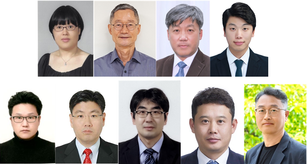 조수정, 변재현, 윤석헌, 이학진, 백근욱, 양재경, 이원훈, 이창희, 최성환 교수(윗줄 왼쪽부터)